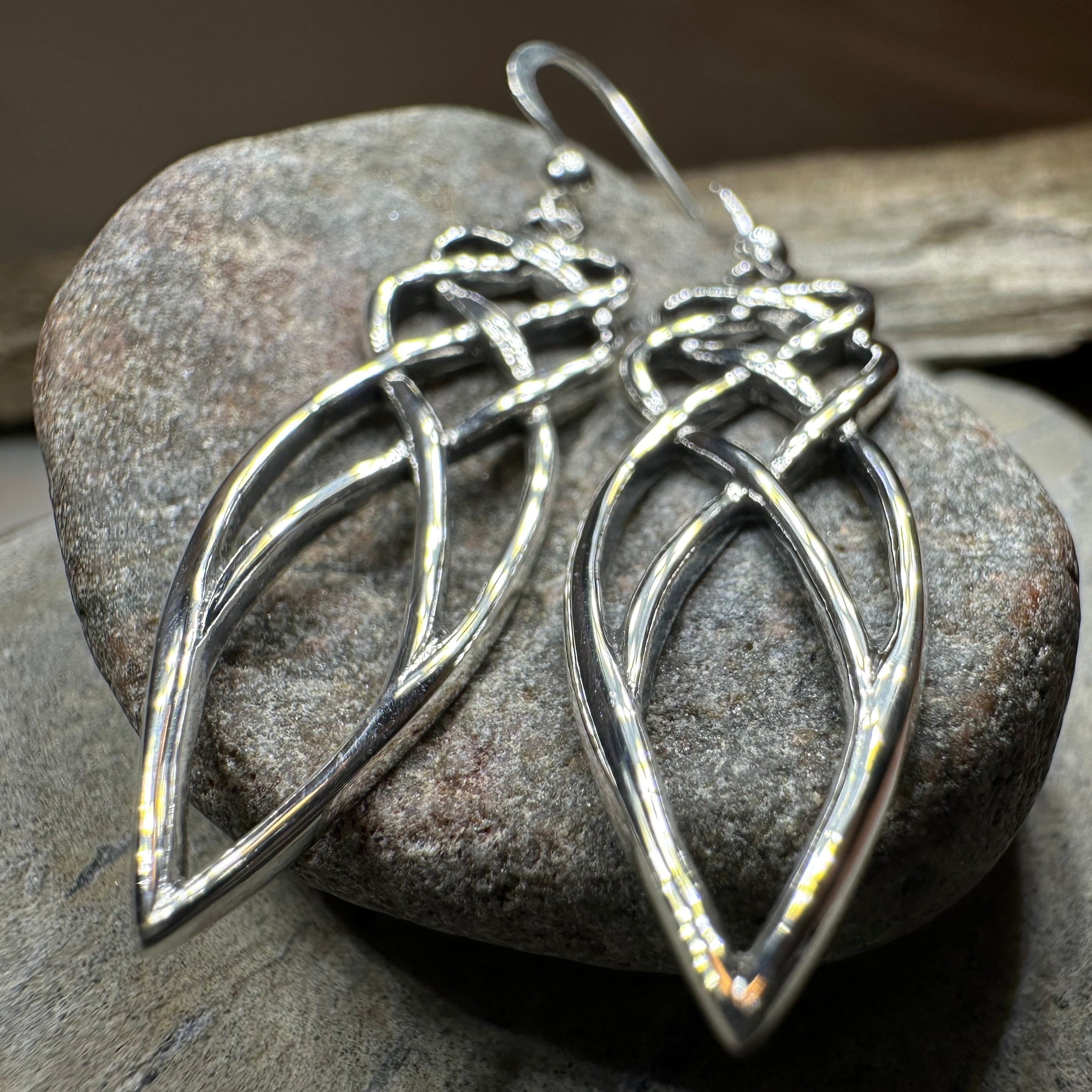 Ella Celtic Knot Earrings in Sterling Silver