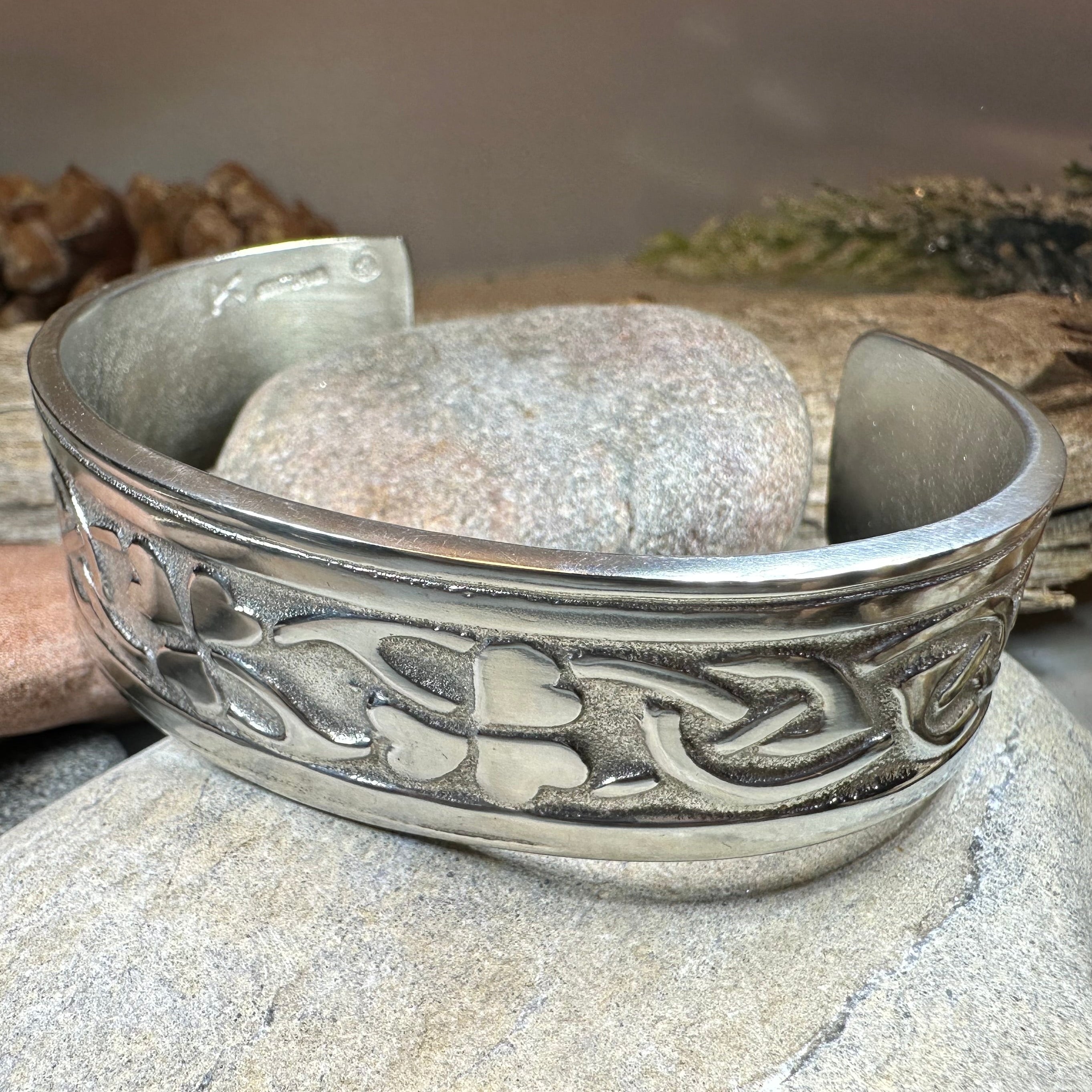 Irish Shamrock Cuff Bracelet