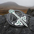 Enamel Celtic Trinity Knot Tara Brooch