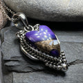 Purple Heart Necklace in Sterling Silver