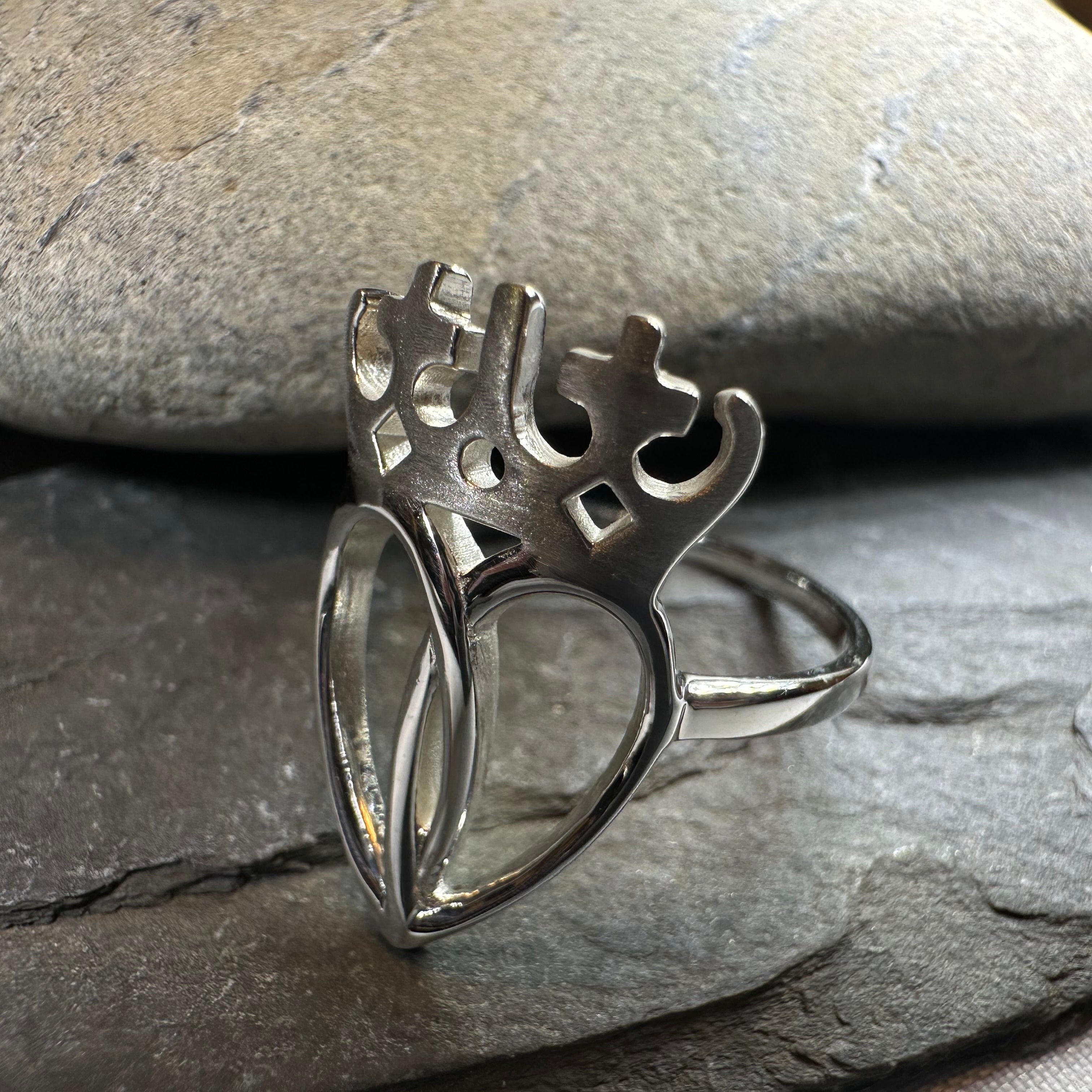 Lady Arieen Scottish Luckenbooth Ring in Sterling Silver