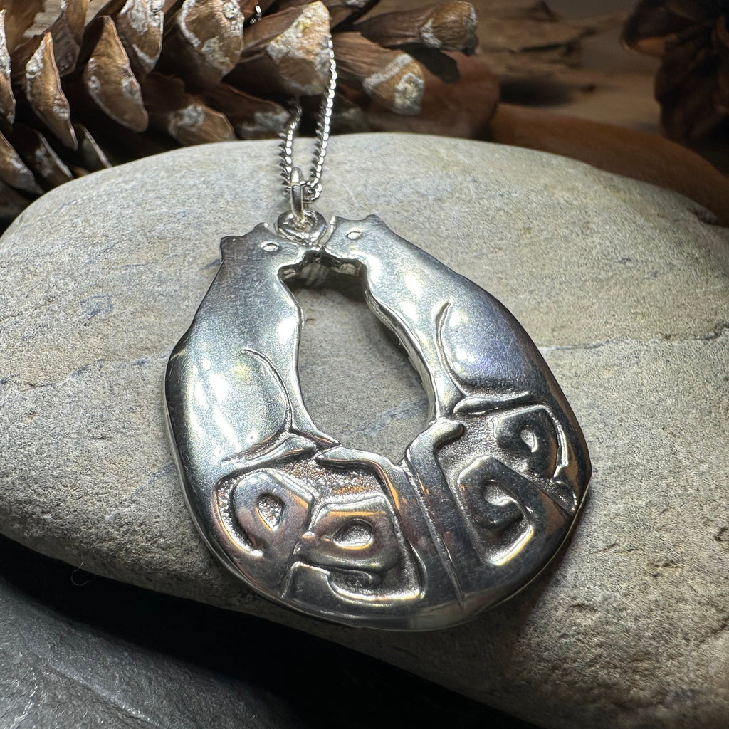 Celtic Cats Necklace - Handmade in Scotland