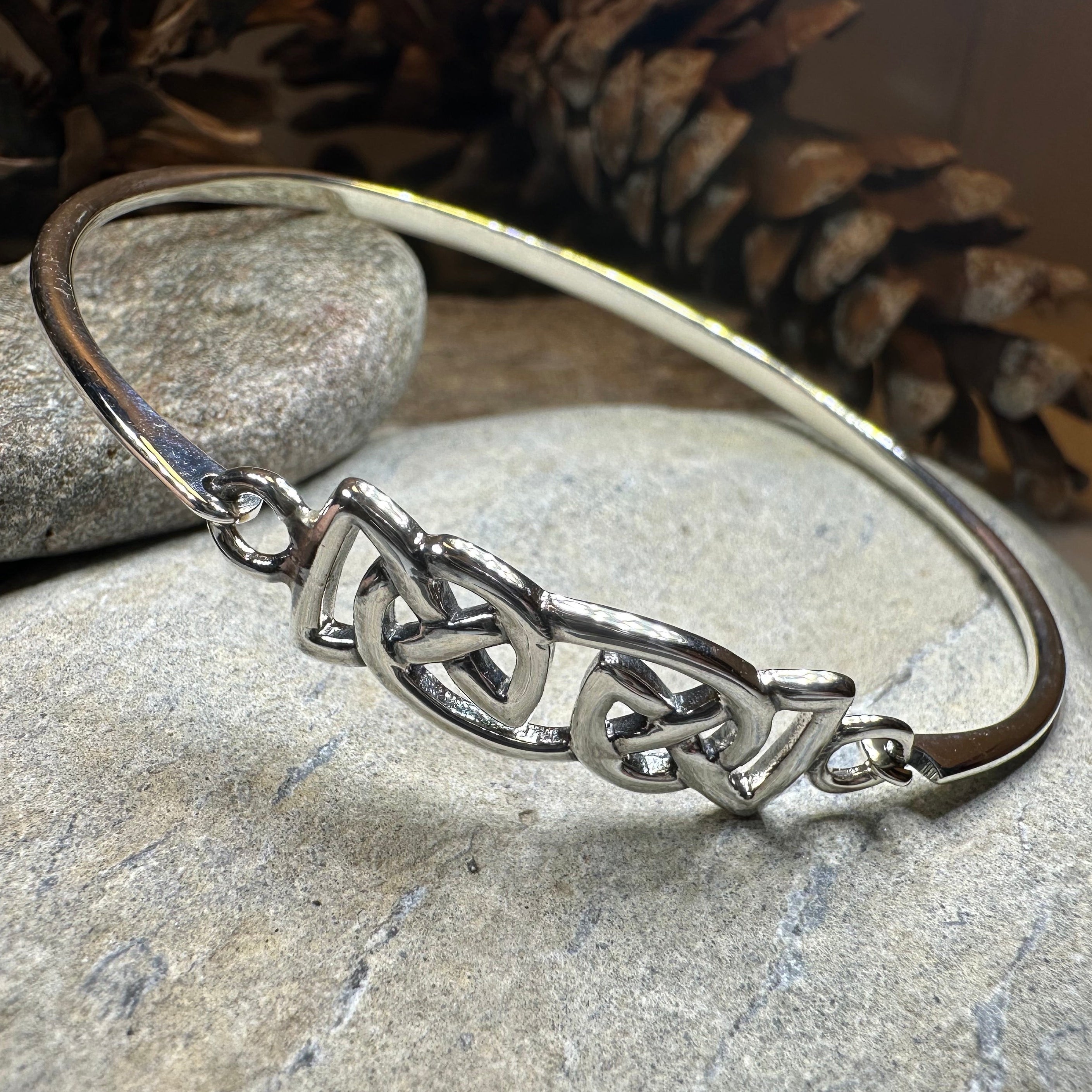 Celtic Love Knot Silver Bracelet in Sterling Silver