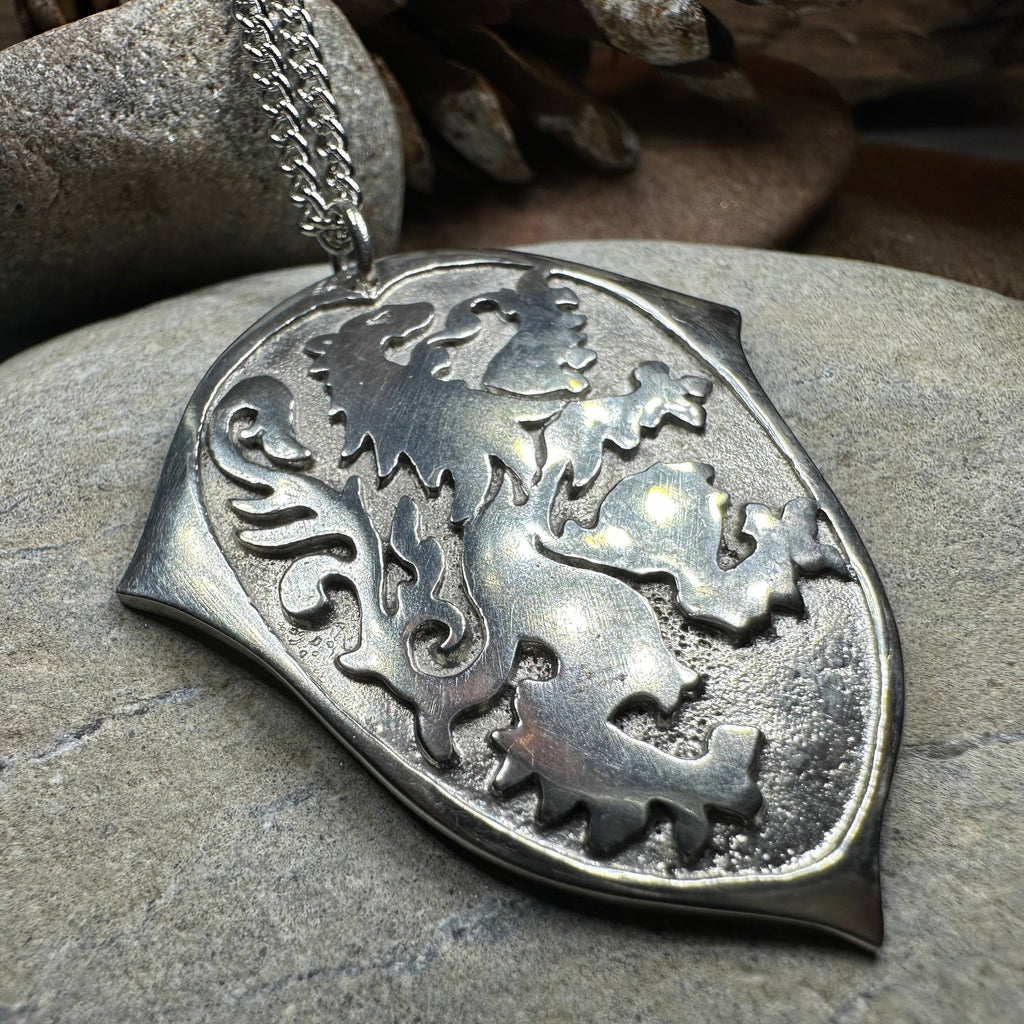 Pewter Lion of Scotland Necklace - Handmade in Scotland