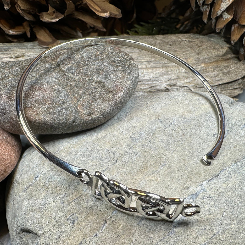 Celtic Love Knot Silver Bracelet in Sterling Silver