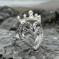 Lady of Skye Scottish Luckenbooth Ring in Sterling Silver