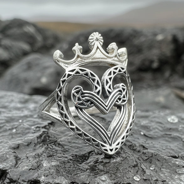 Lady of Skye Scottish Luckenbooth Ring in Sterling Silver