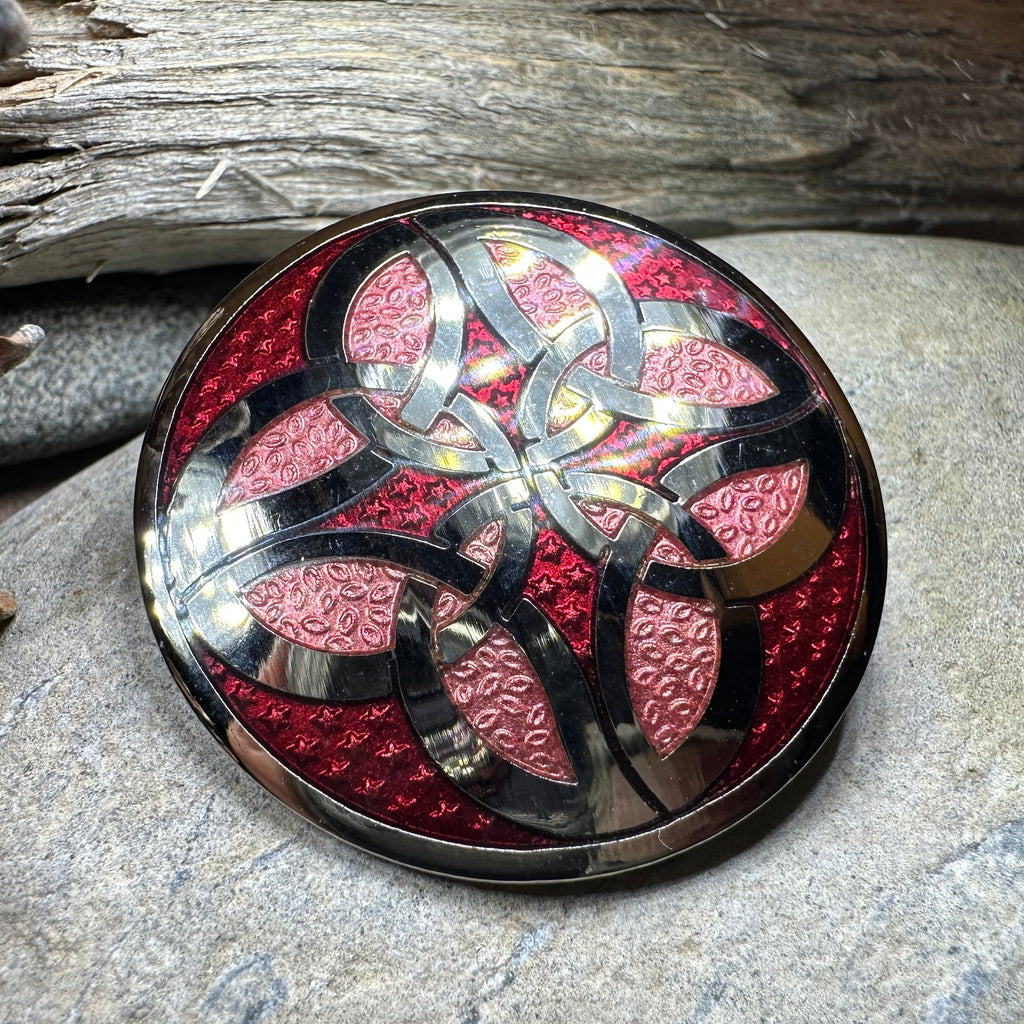 Trinity Knot Enamel Celtic Brooch