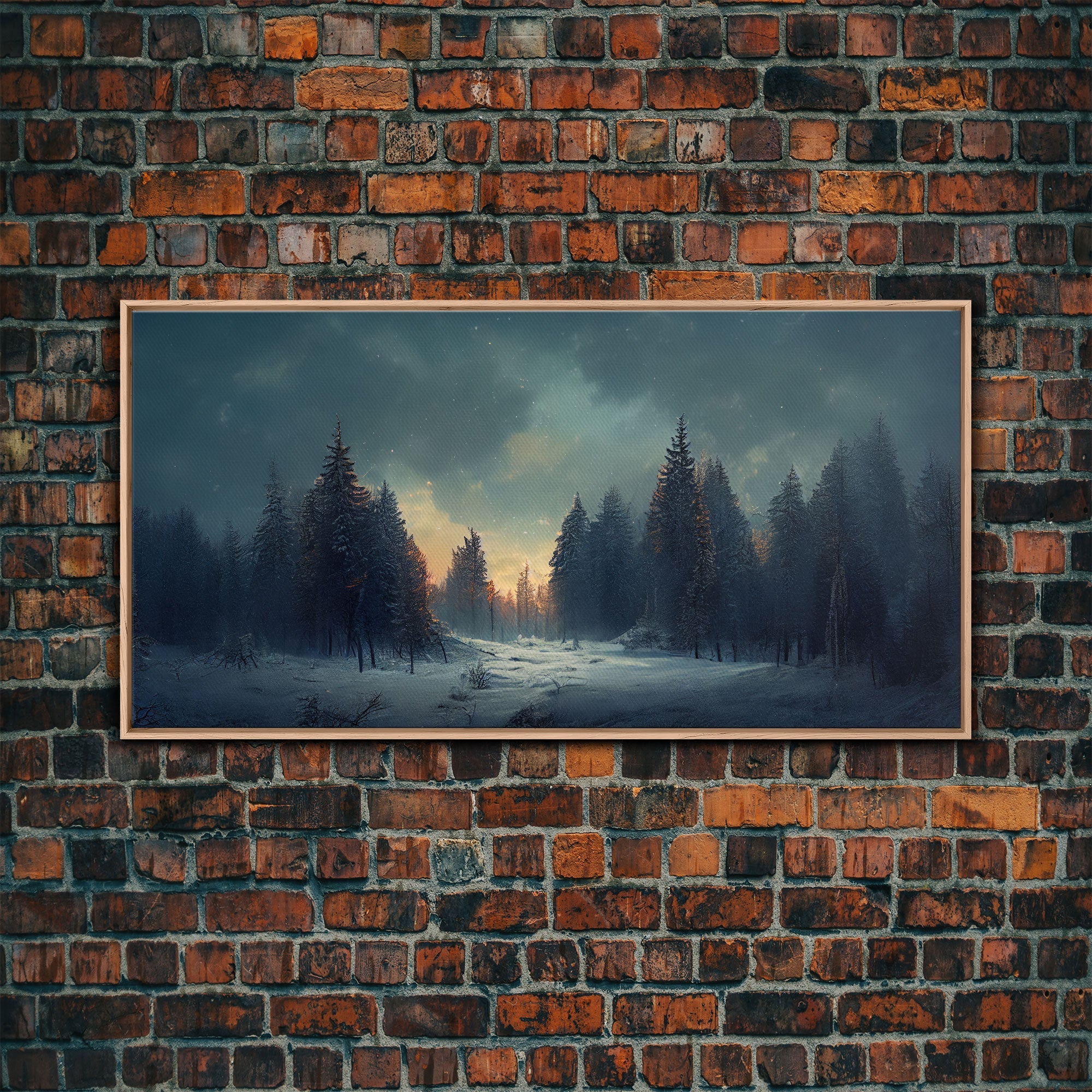 Dreamy Landscape Painting Canvas Print, country side, farmhouse decor, beautiful scenic wall art