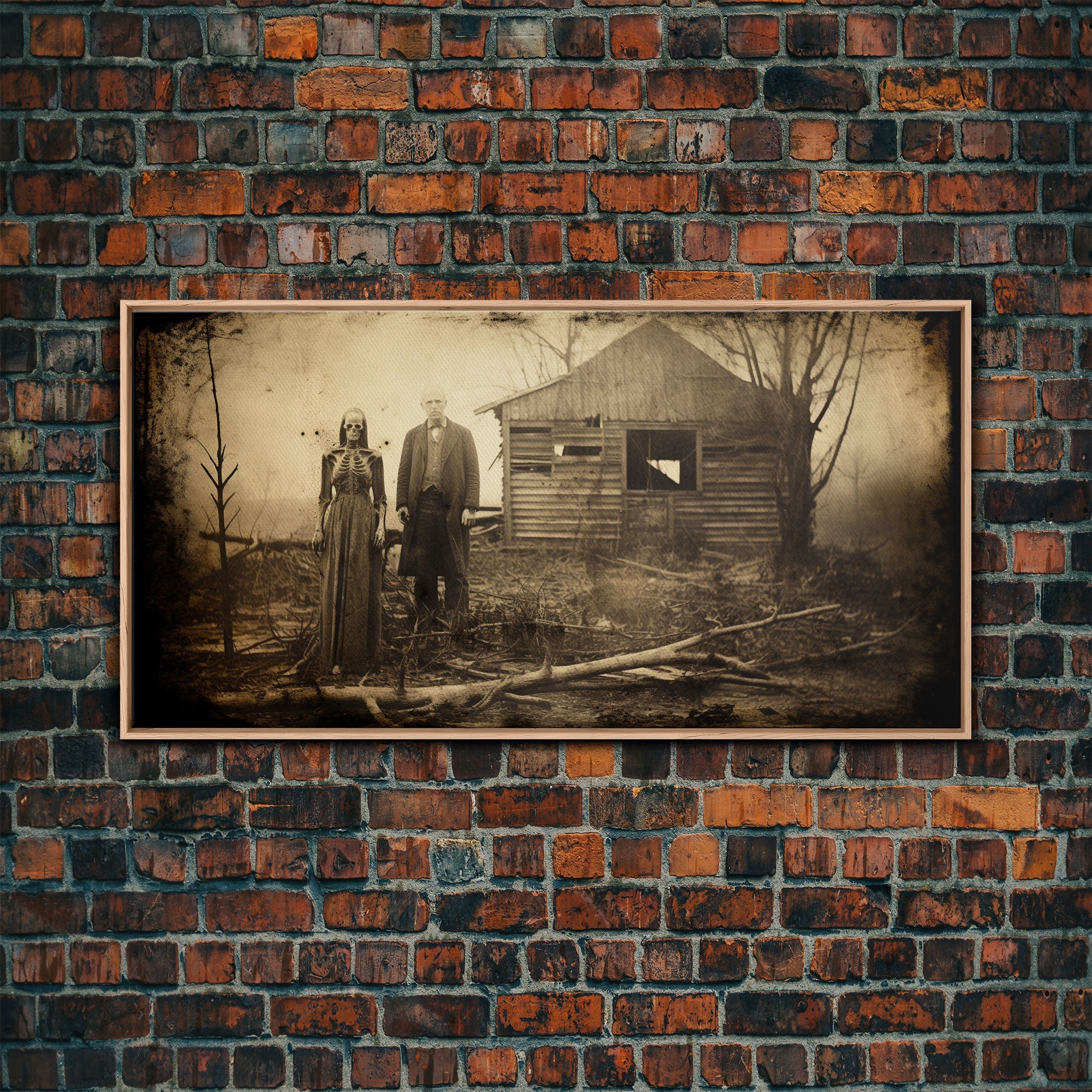 The Apparition, Vintage Photo Prints, Spooky Halloween Decor, Haunted Ghost Family Tintype Portrait Art, Weird and Unusual Photo Print