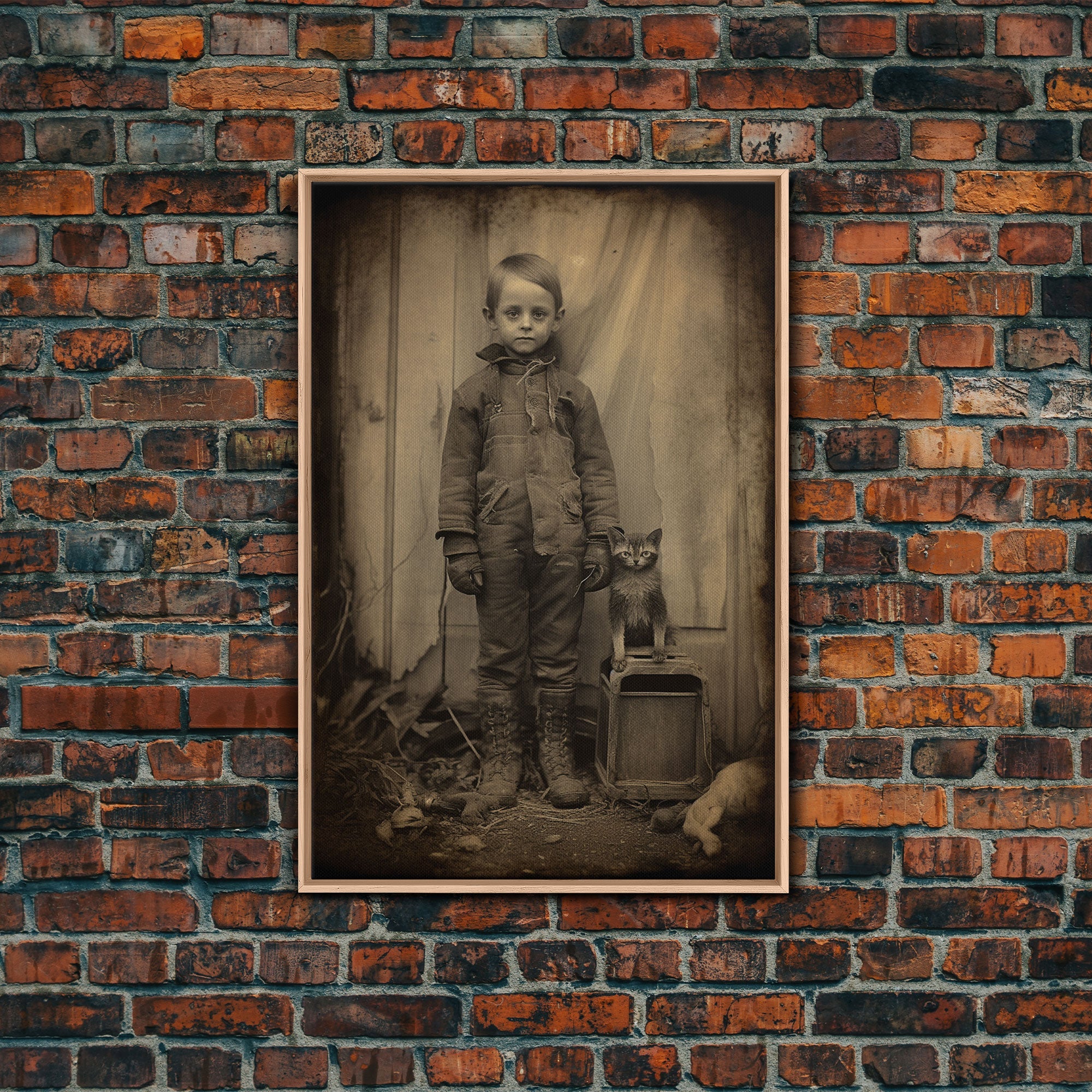 Vintage Photograph, Weird Art Print, Spooky Art Print, Scary Wall Art, Canvas Print, Wall Art, Vertical Print, Home Decor, Wall Decor