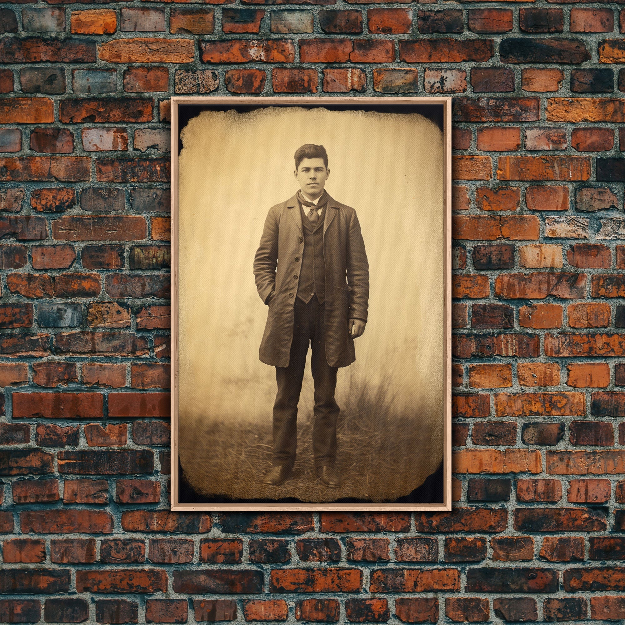 Vintage Decor, Victorian Wall Art, Antique Photograph, Canvas Print, Wall Art, Vertical Print, Country Home Wall Art, Game Room Decor