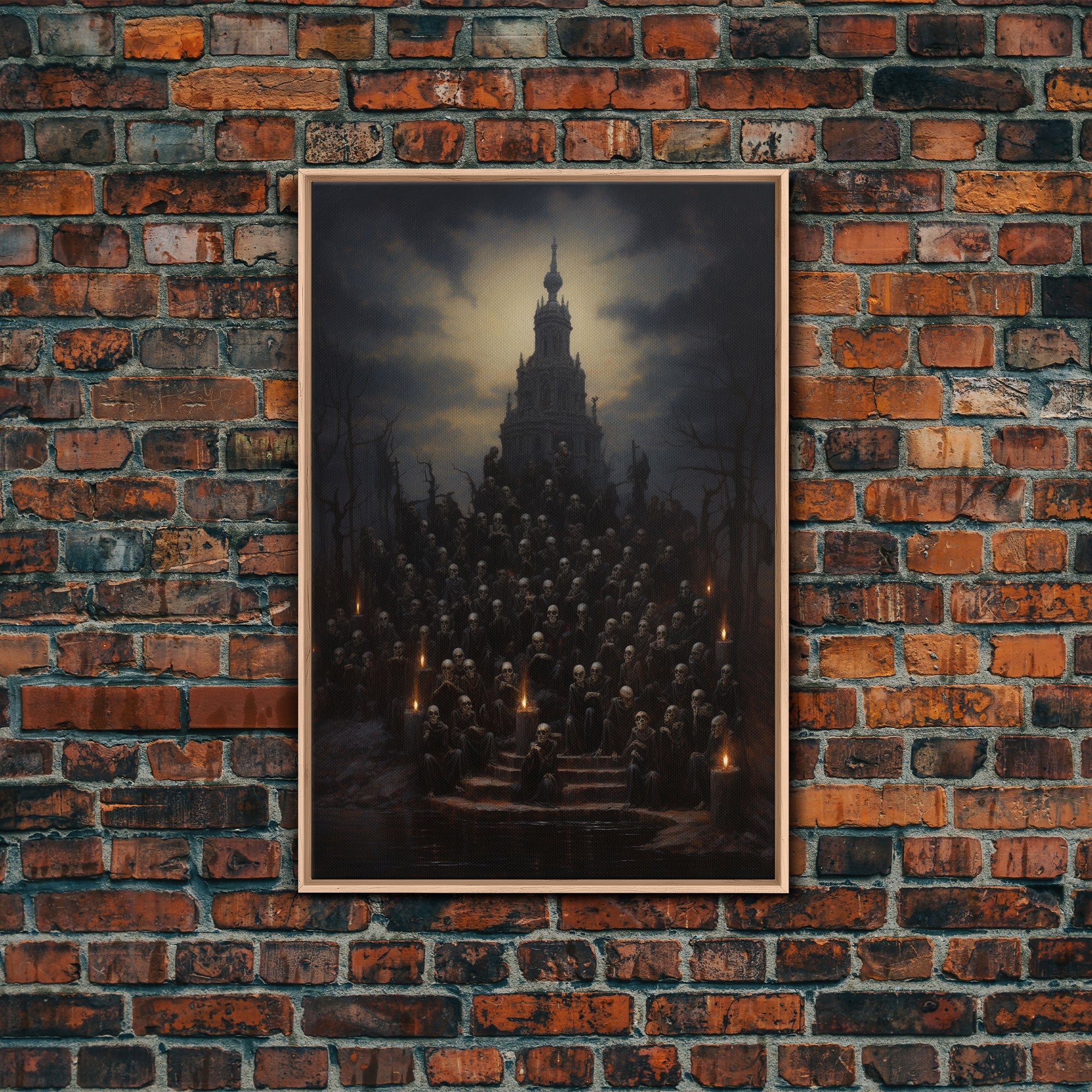 The Well Of Souls, Macabre Art, Halloween Decor, Framed Canvas Print, Dark Arts, Witchcraft Decor, Halloween Wall Art