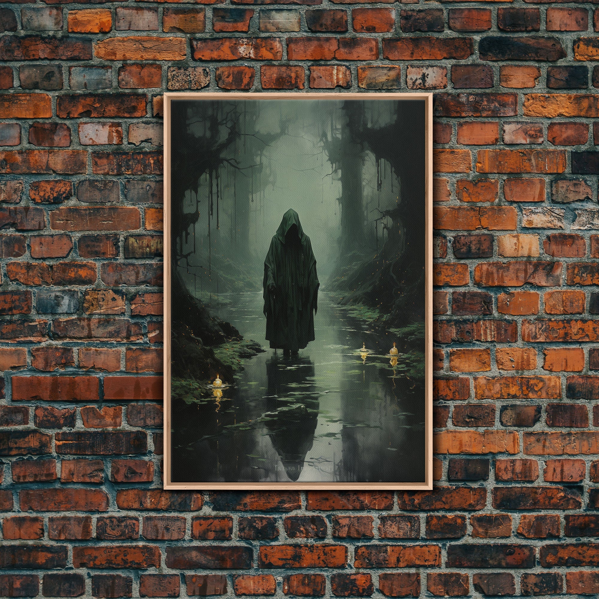 Witch Wall Decor, Horror Art Print, Creepy Wall Decor, Canvas Print, Wall Hanging, Portrait Art, Above Couch Wall Art, College Dorm Decor