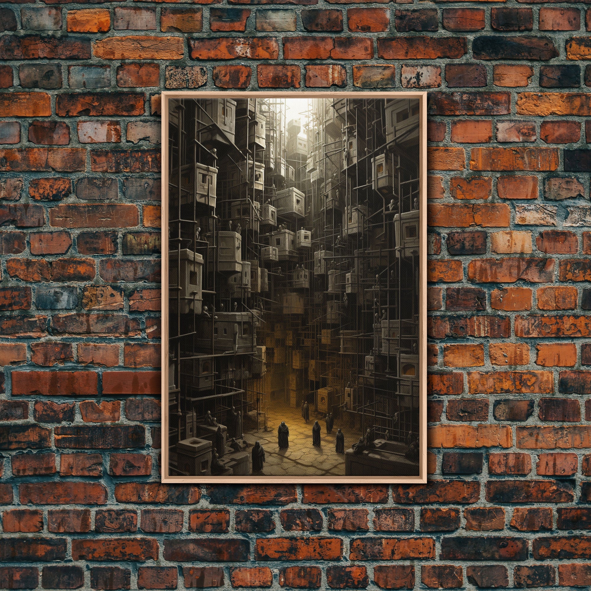 Creepy Wall Decor, Dark Art Print, Canvas Print, Wall Hanging, Portrait Art, Spooky Room Decor, Dark Fantasy Art, Fantasy Artwork,  RV Decor