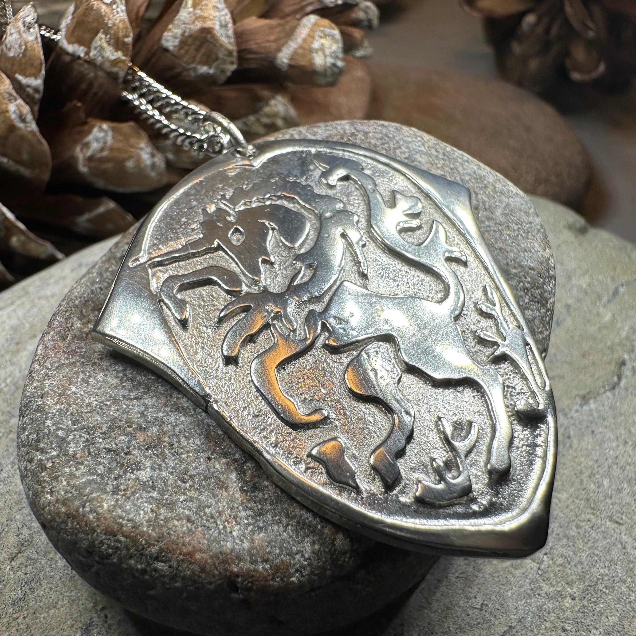 Unicorn of Scotland Medallion Necklace - Handmade in Scotland