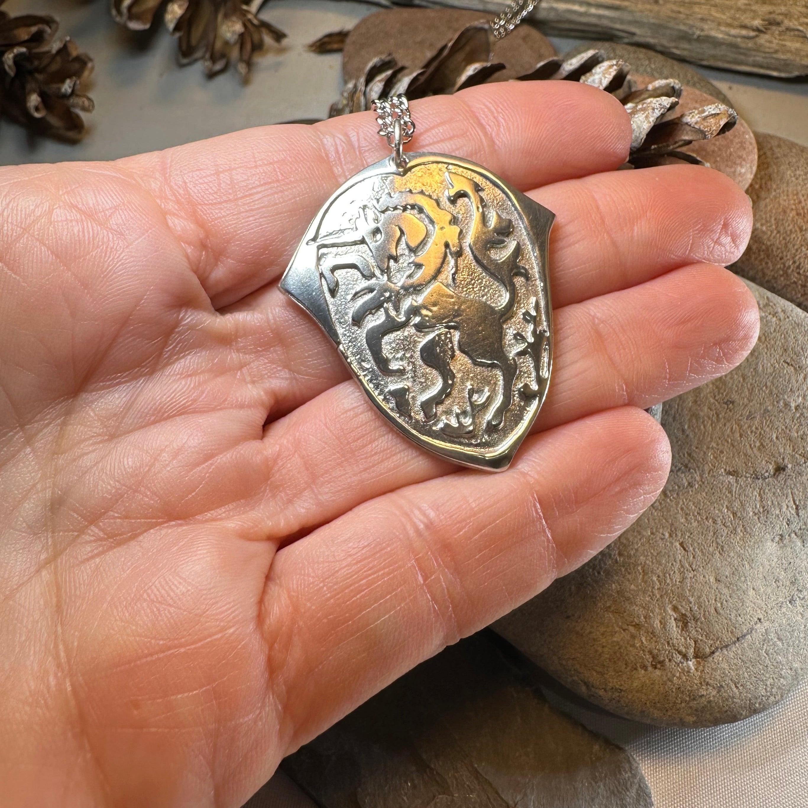 Unicorn of Scotland Medallion Necklace - Handmade in Scotland