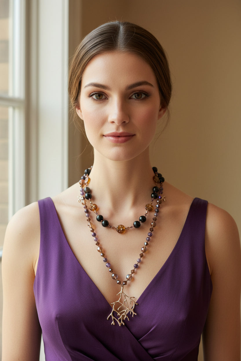 Amethyst Dune Long Necklace