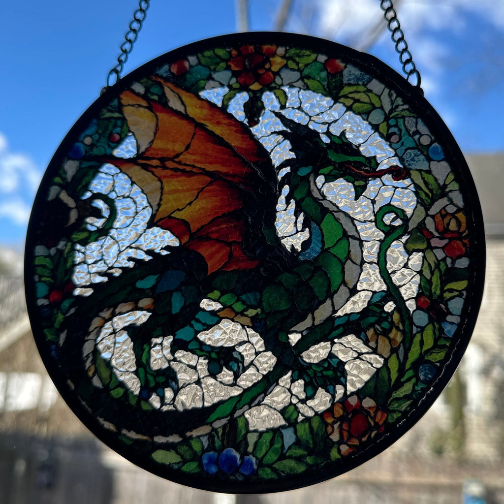 Medieval Dragon Stained Glass
