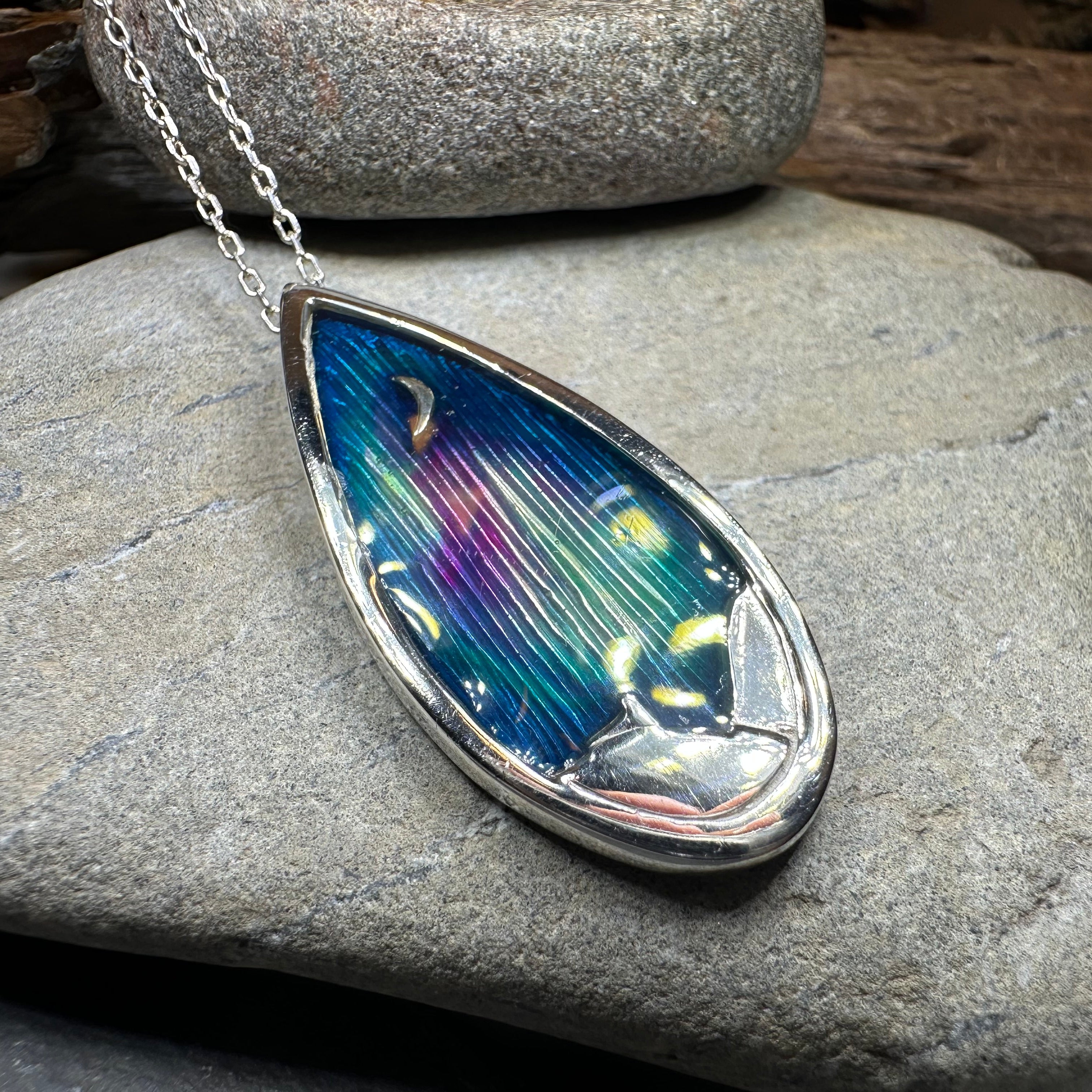 Northern Lights Sky Necklace - Handmade in Scotland
