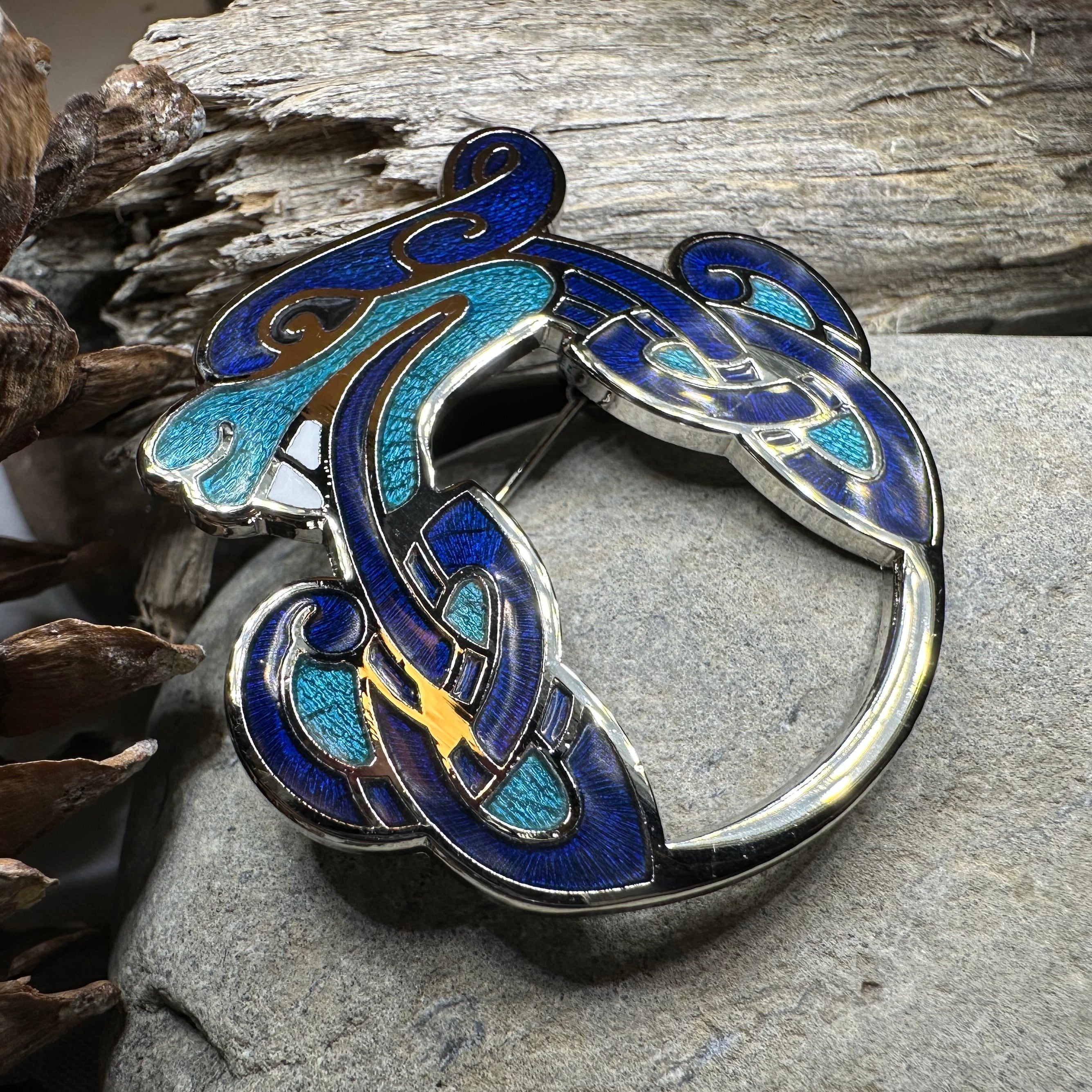 Celtic Dragon Brooch for Men & Women