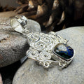 Lyria Celtic Triple Spiral Necklace in Sterling Silver