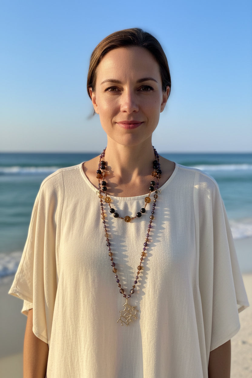 Amethyst Dune Long Necklace