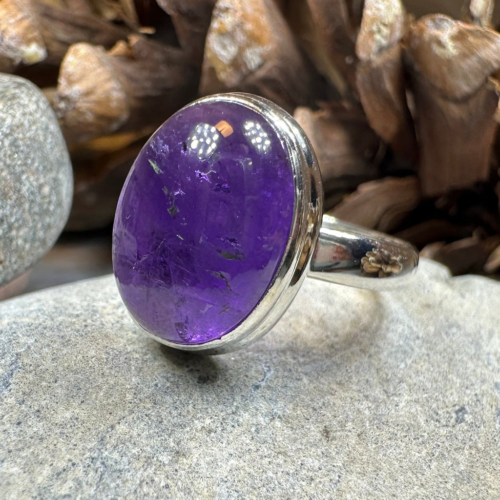 Dusky Dawn Amethyst Ring in Sterling Silver