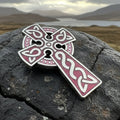 Enamel Celtic Cross Brooch
