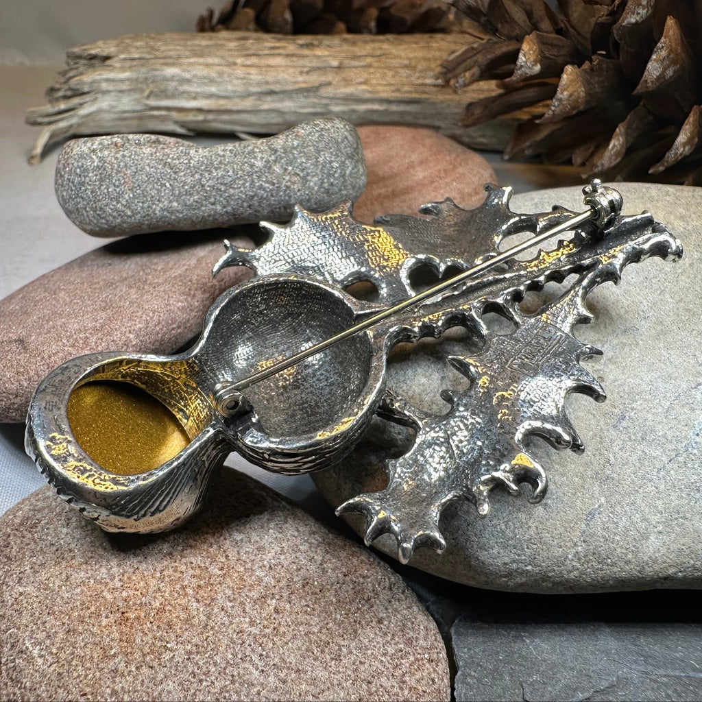 Bold Scottish Thistle Brooch