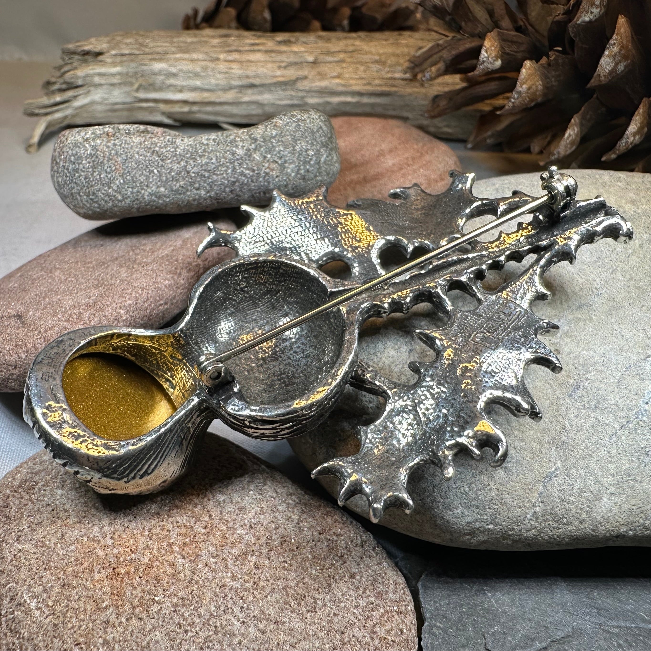 Bold Scottish Thistle Brooch