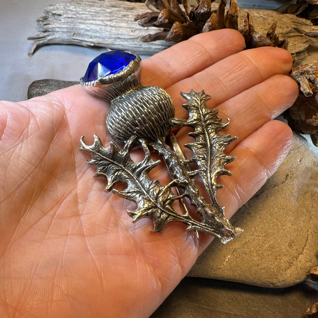 Bold Scottish Thistle Brooch
