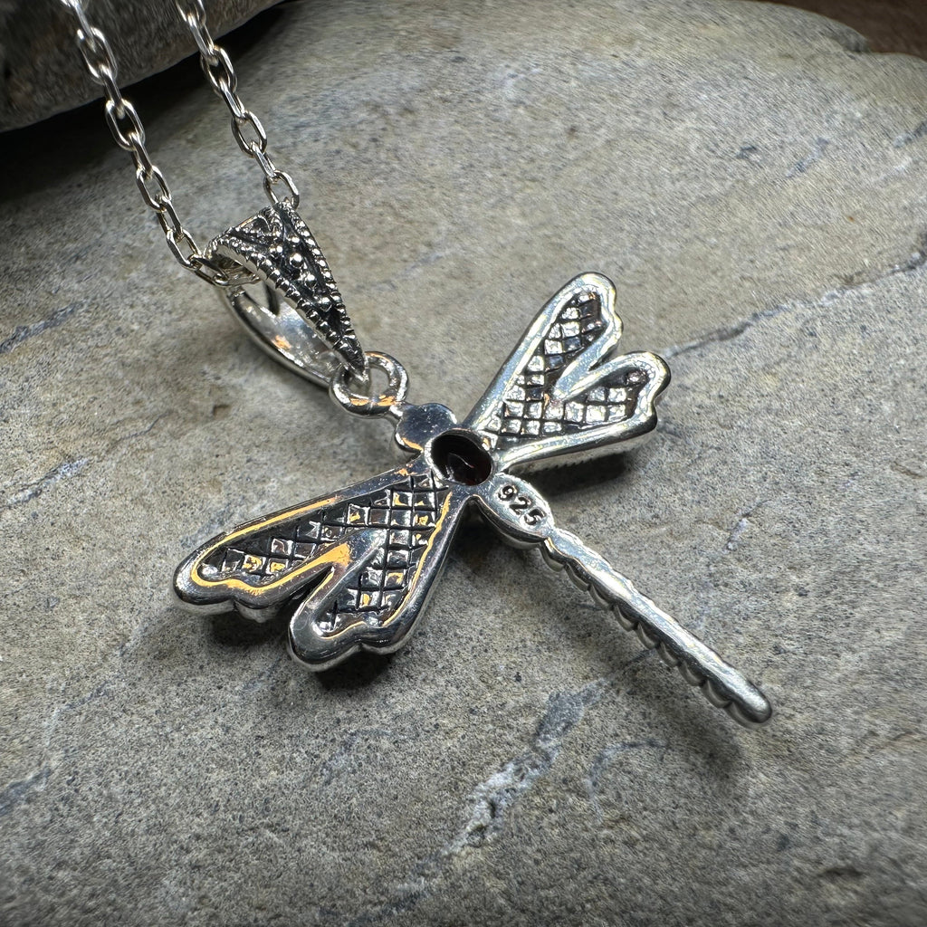 Hope Marcasite Dragonfly Necklace