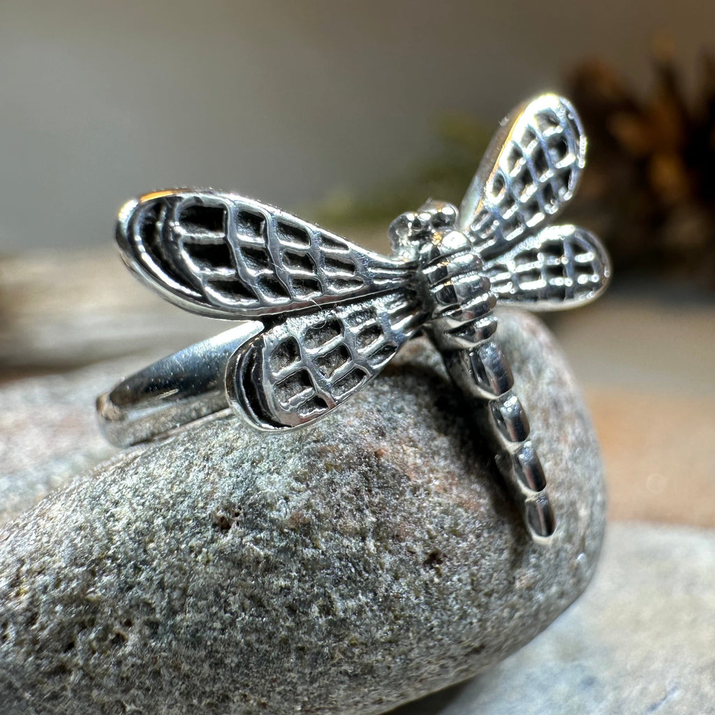 Flutter Dragonfly Ring in Sterling Silver