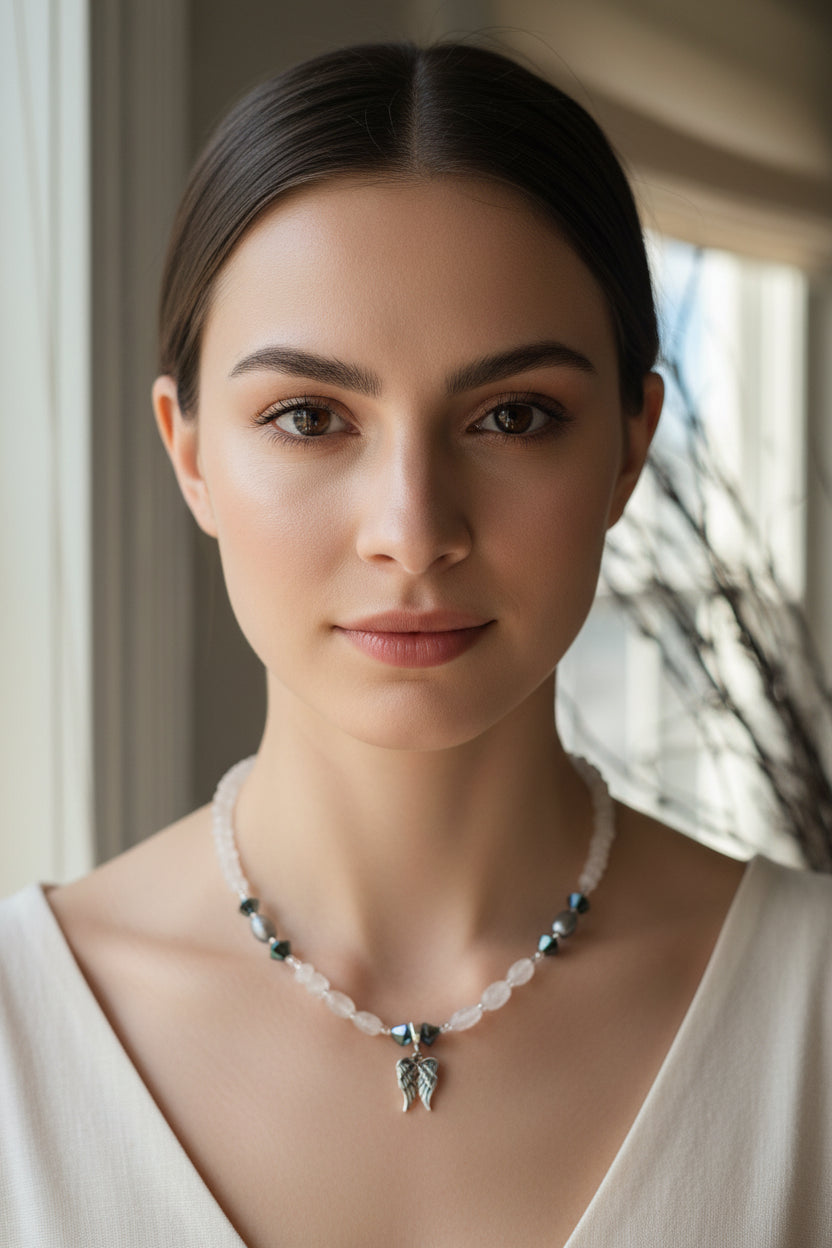 Moonstone Angel Necklace