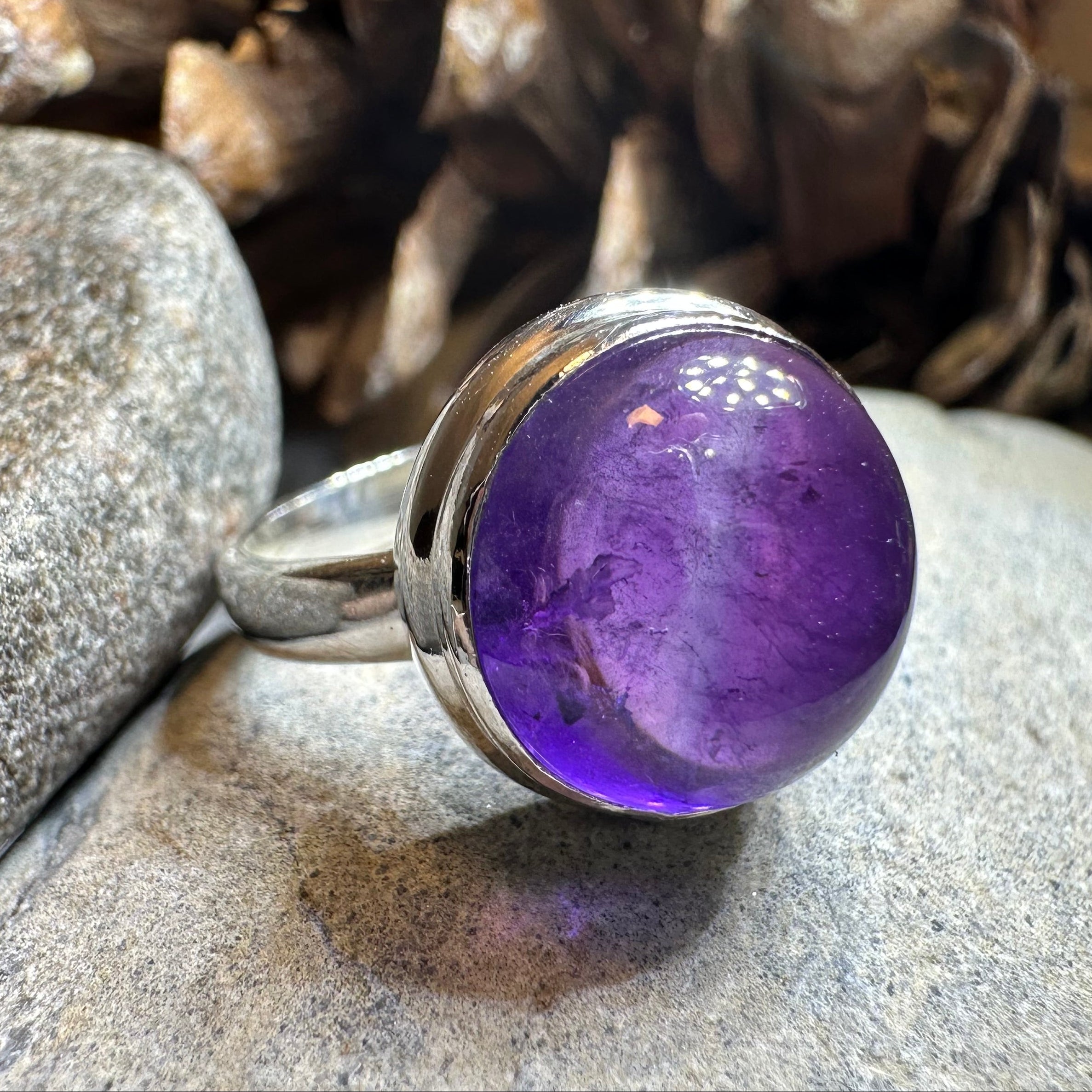Dusky Dawn Amethyst Ring in Sterling Silver
