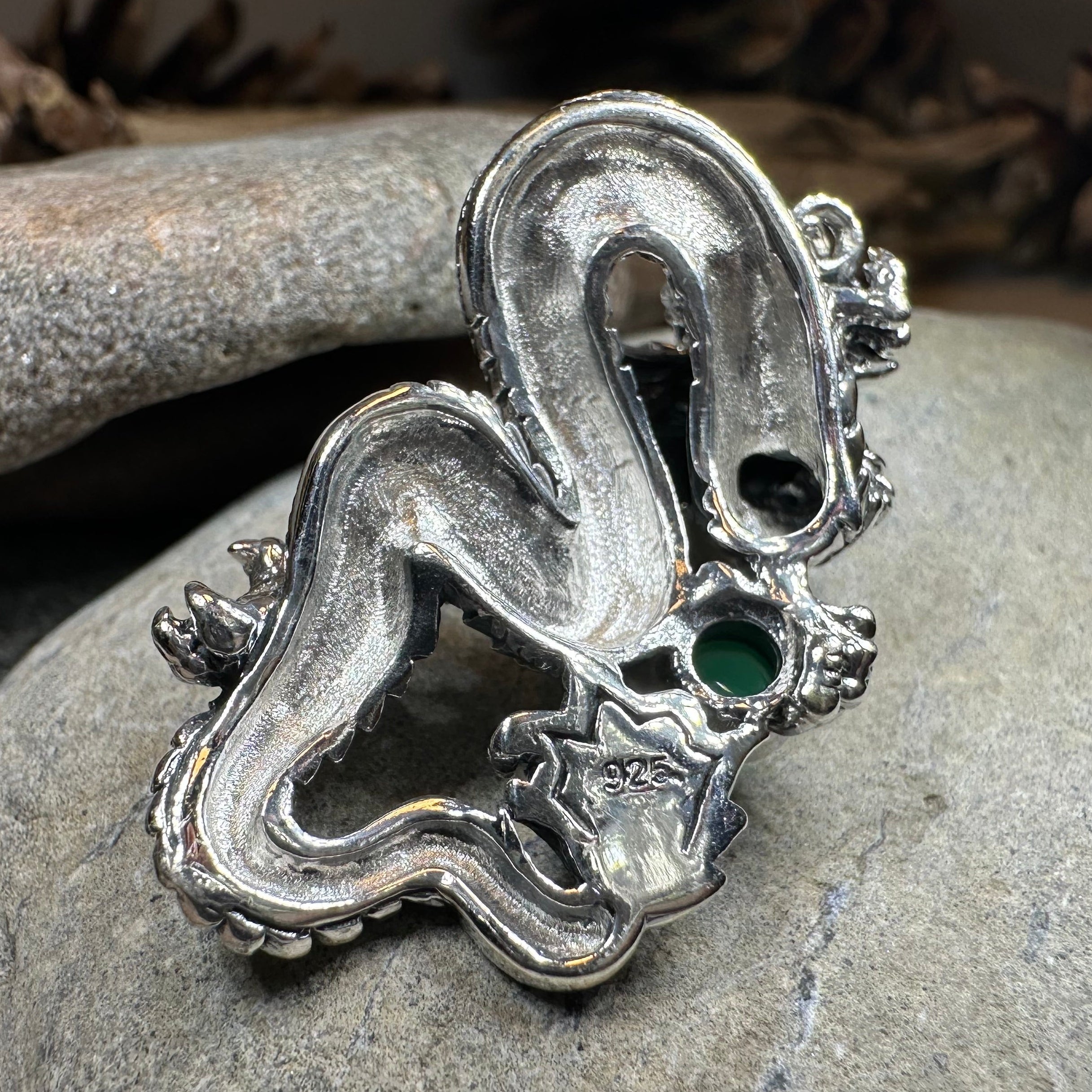 Avrae Marcasite Dragon Necklace in Sterling Silver