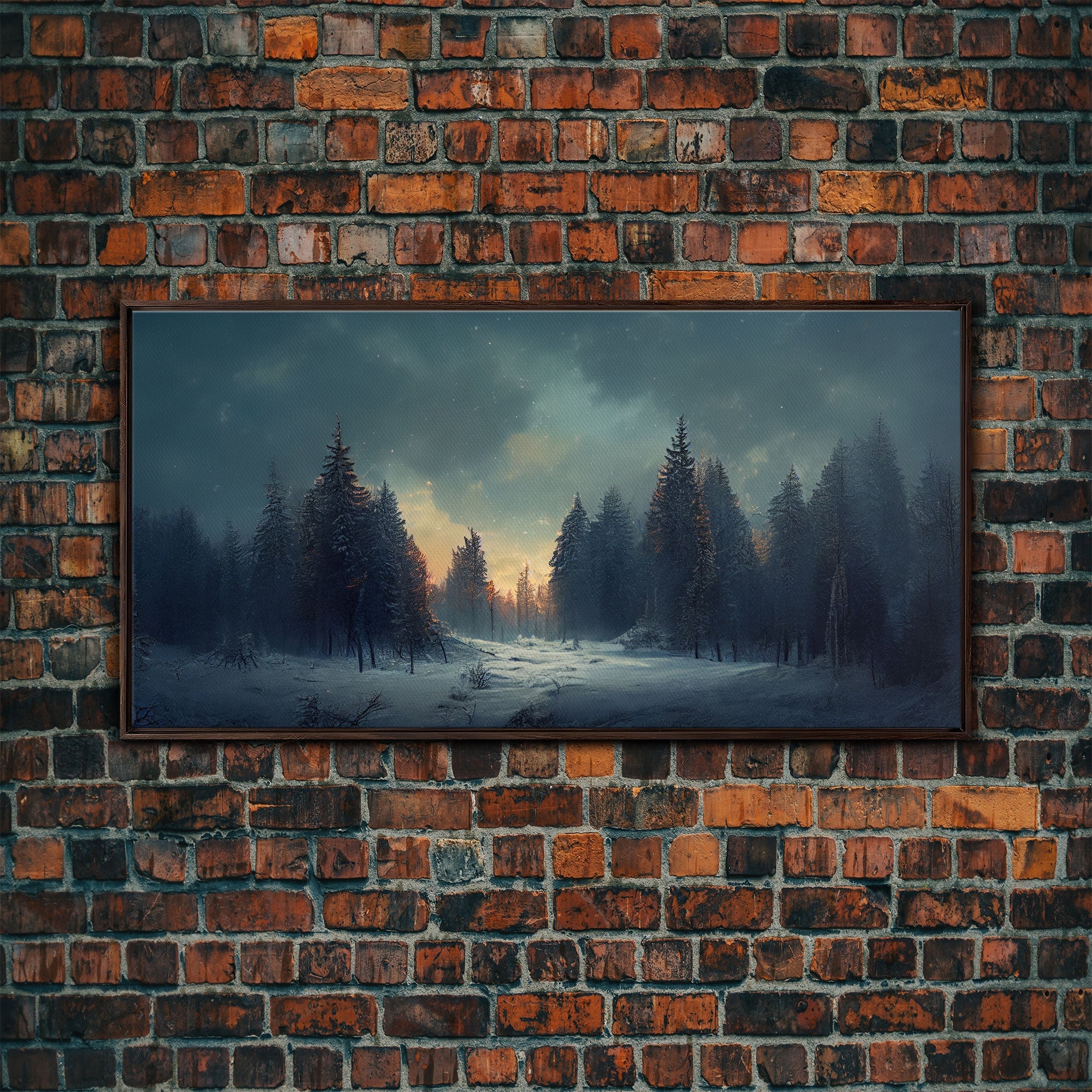 Dreamy Landscape Painting Canvas Print, country side, farmhouse decor, beautiful scenic wall art