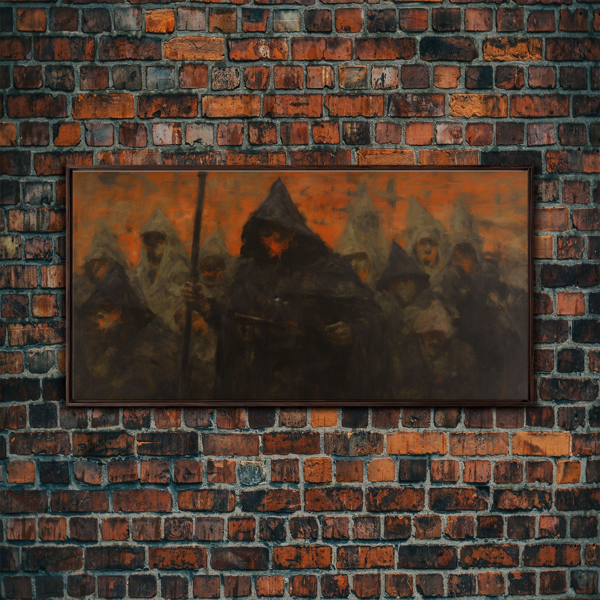 The Cult, Framed Canvas Print, Horror Prints, Halloween Art Print, Dark Academia, Spooky Halloween Art