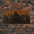 The Cult, Framed Canvas Print, Horror Prints, Halloween Art Print, Dark Academia, Spooky Halloween Art