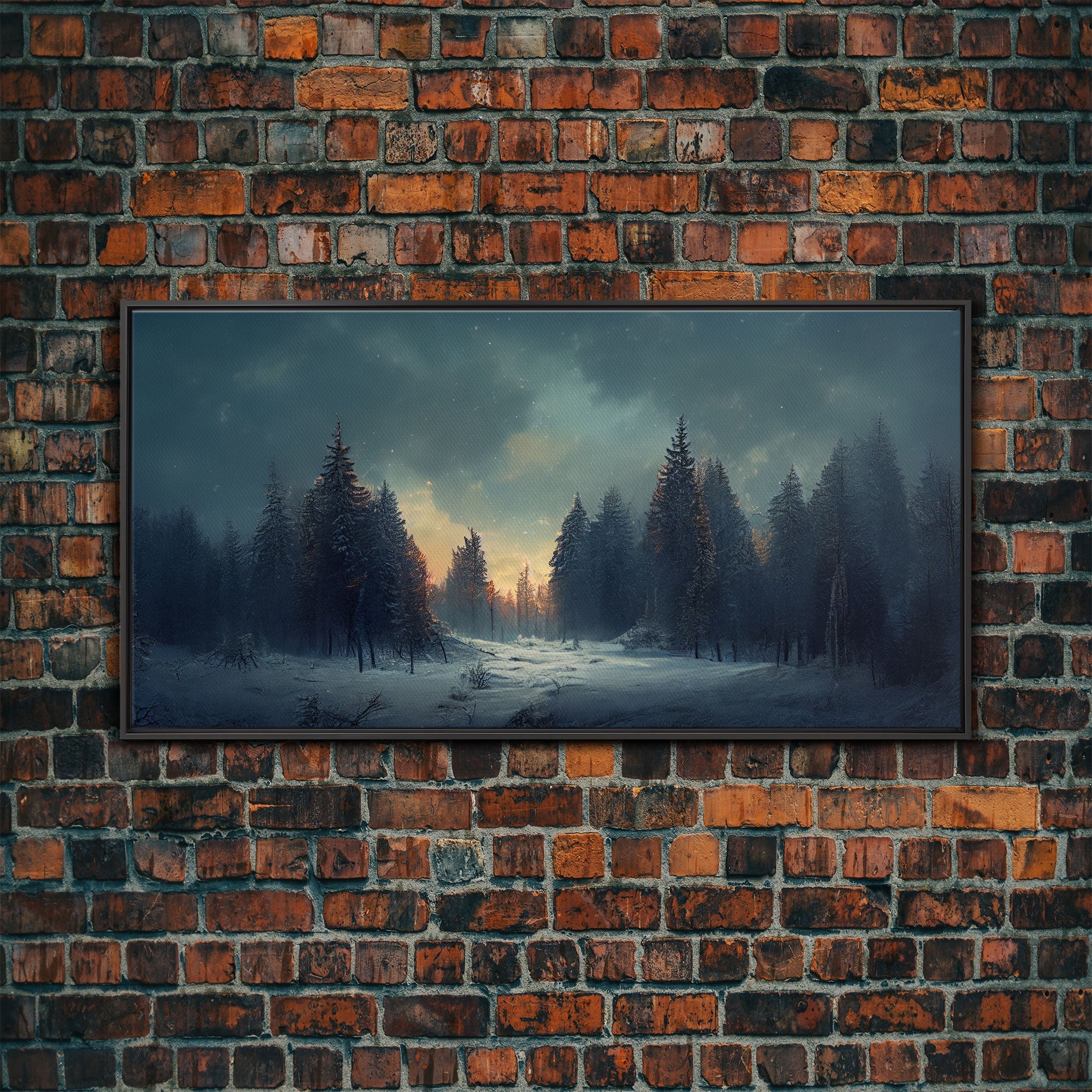 Dreamy Landscape Painting Canvas Print, country side, farmhouse decor, beautiful scenic wall art