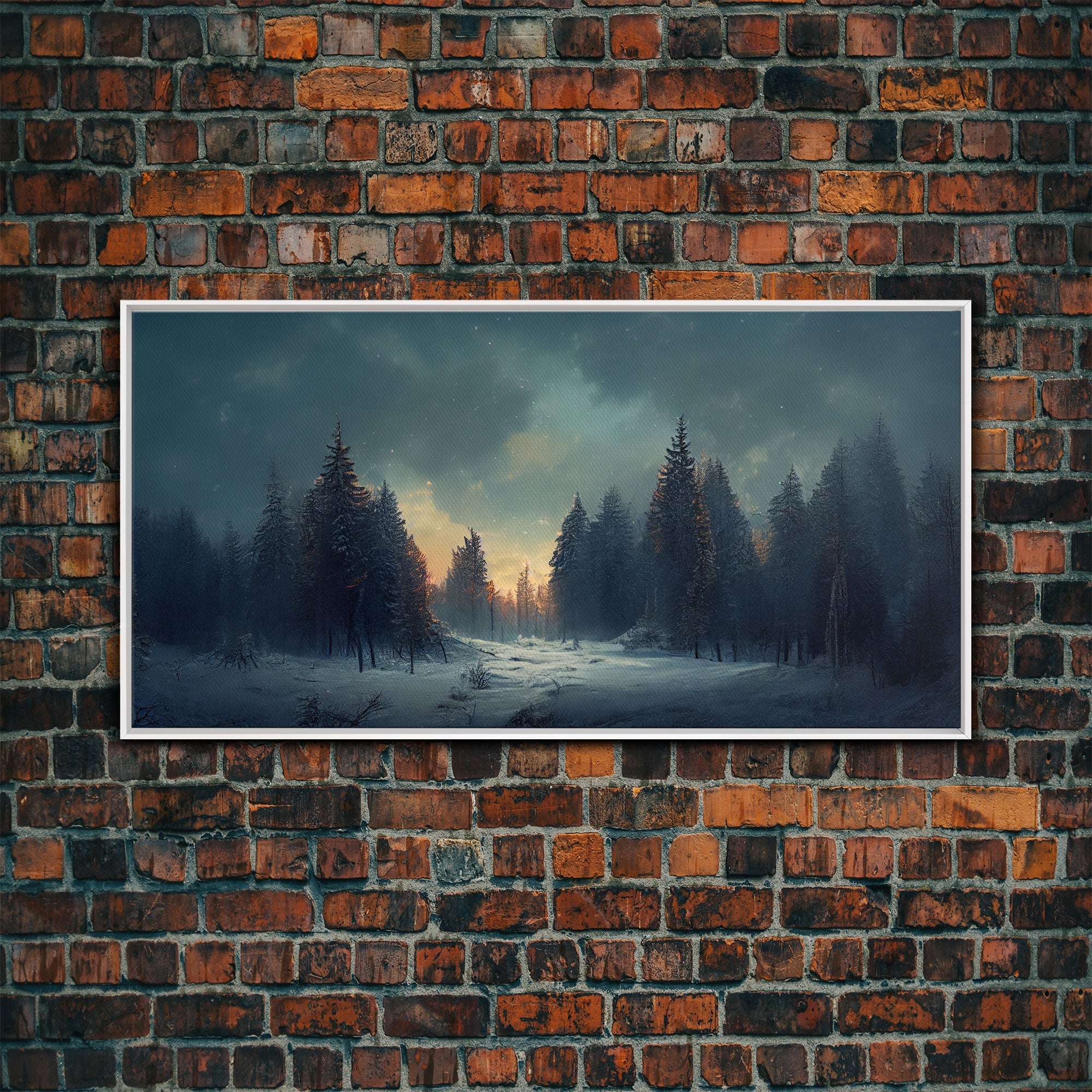 Dreamy Landscape Painting Canvas Print, country side, farmhouse decor, beautiful scenic wall art