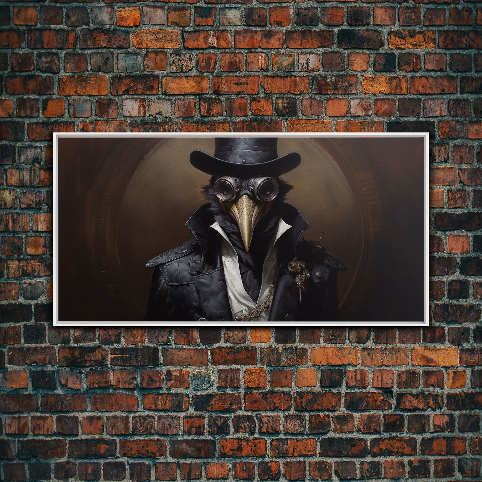 Creepy Clown Art, Halloween Prints, Framed Canvas Wall Decor, Clown Decor, Halloween Wall Art