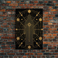 Tarot Card Art, Tarot Decor, Mystical Wall Art, Celestial Wall Art, Canvas Print, Wall Art, Vertical Print, Witchy Wall Art, Gothic Art
