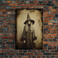 Witch Wall Decor, Dark Art Print, Horror Art Print, Weird Art Print, Canvas Print, Wall Art, Vertical Print, Home Decor, Wall Decor