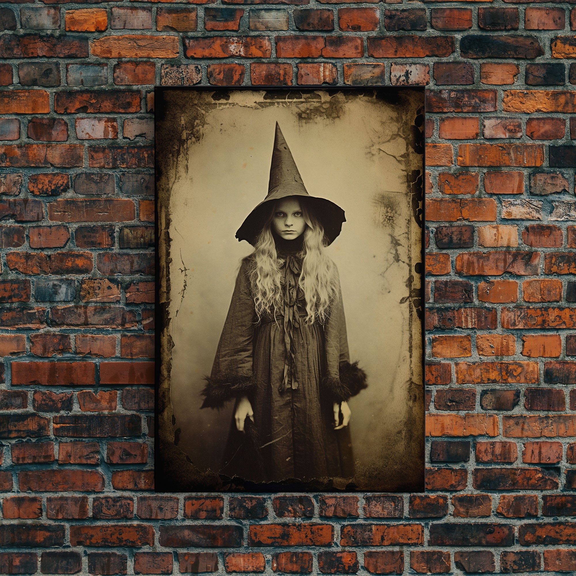 Witch Wall Decor, Dark Art Print, Horror Art Print, Weird Art Print, Canvas Print, Wall Art, Vertical Print, Home Decor, Wall Decor