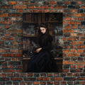 The Alchemical Witch, Witch Making Potions, Alchemy, Framed Canvas, Halloween Canvas Art, Dark Academia, Macabre Oil Painting