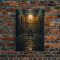 Creepy Wall Decor, Spooky Room Decor, Canvas Print, Wall Hanging, Portrait Art, Halloween Wall Decor, Dark Fantasy, Dark Wall Art