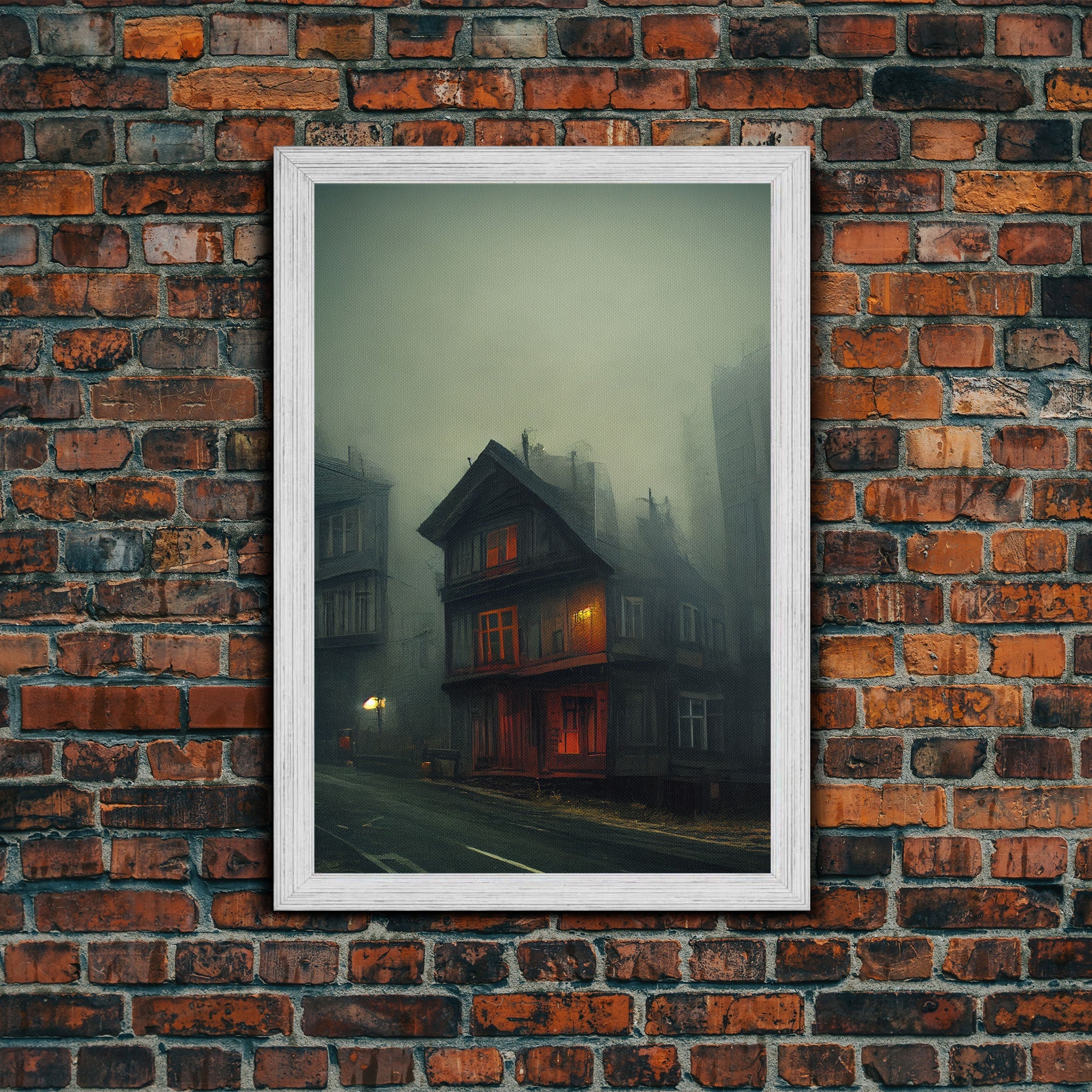Spooky gloomy wall art, haunted house art, fine art poster print