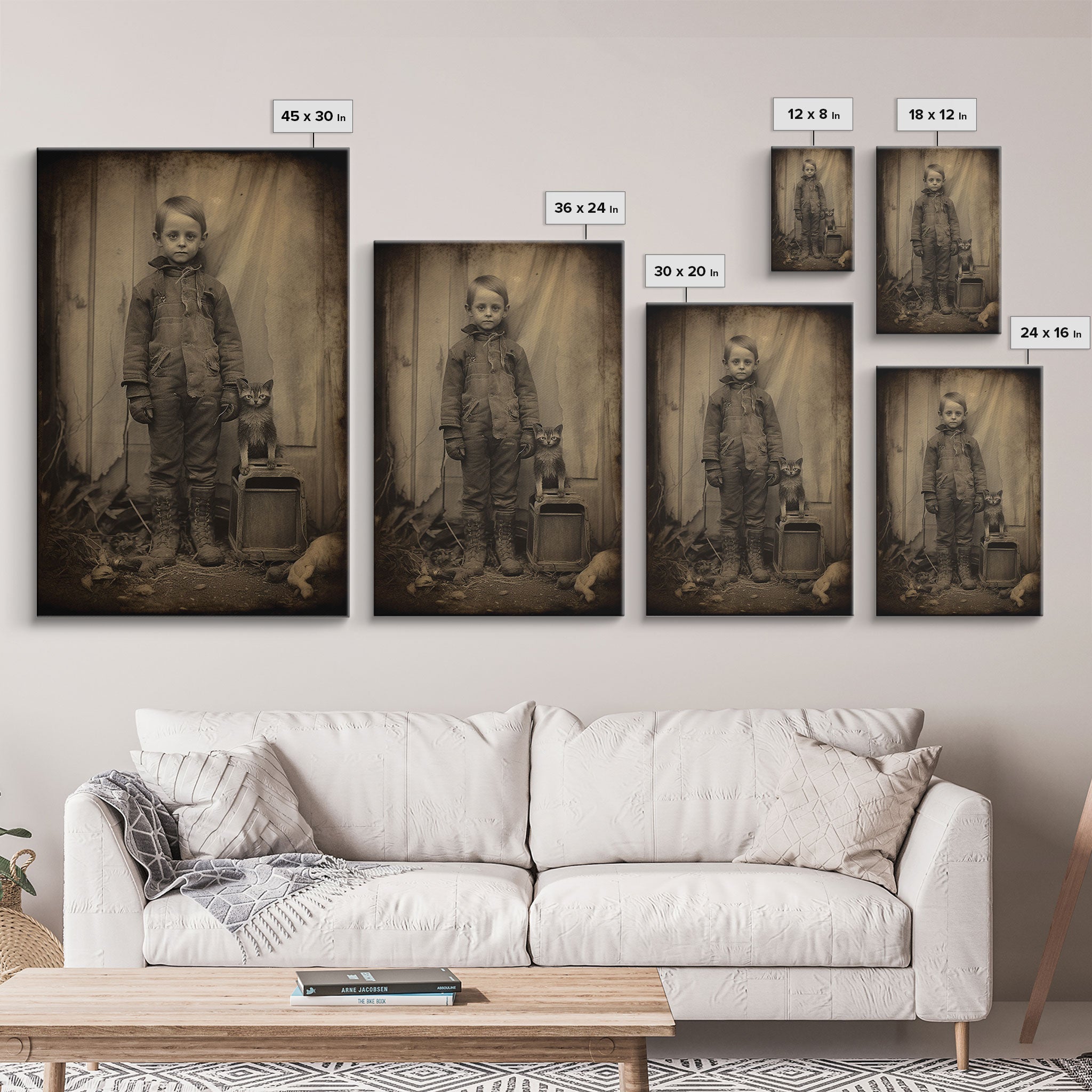 Vintage Photograph, Weird Art Print, Spooky Art Print, Scary Wall Art, Canvas Print, Wall Art, Vertical Print, Home Decor, Wall Decor